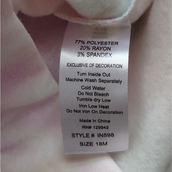 Y BTween Baby 3pc Tie Dye Pullover Sweater & Dot Leggings Set Outfit NWT 18M - Picture 10 of 10